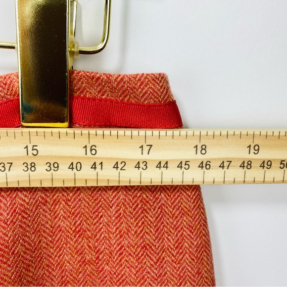 Talbots 100% Wool Pencil Skirt Womens 16 P Apricot Zip Lined USA Made Pleads - Picture 5 of 6